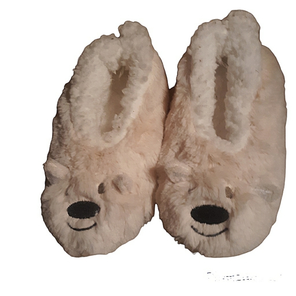Snoozies soft bunny slippers for little girls. Size S